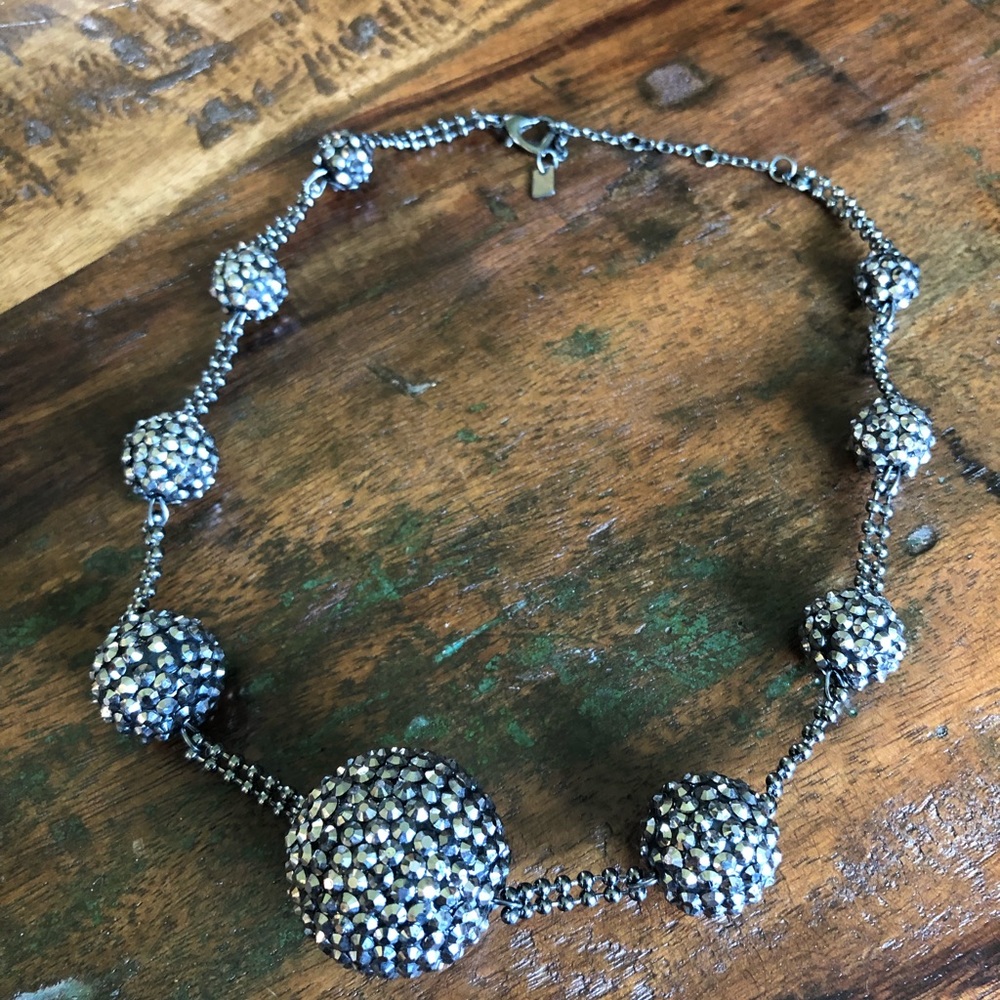 Sparkly Gunmetal Necklace